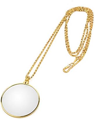 Loupe, Magnifier Monocle Lens, 5X Magnifier Monocle Lens Necklace Magnifying Glass Loupe Magnifying Glass Pendant Necklace for, Monocle for Eye