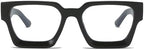 YAMEIZE Square Blue Light Glasses for Men Women Retro Chunky Thick Frame Blue Light Blocking Glasses Computer Eyeglasses