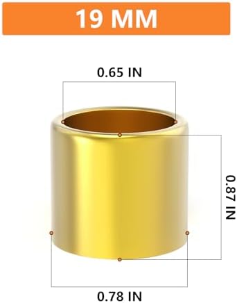 GASHER 30pcs Hose Ferrules Brass Fitting, 19mm Air Hose Crimping Fittings Used in Conjunction with Hose Crimping Tool