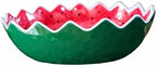 Generic Melamine Plastic Watermelon Medium Size Salad Serving Bowl - Light Weight - 12 x 9 x 4 Green and Watermelon Colors