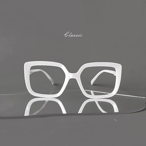 Eyekepper Reading Glasses for Women Large Frame Readers Eyeglasses Oversize - White +1.50