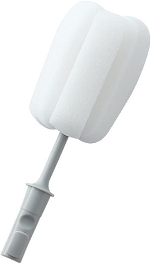 Handle Cup Brush with Replaceable Sponge Head for Water Bottles Flask Coffee Glass Mug Household Use