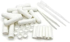 12 Sets Essential Oil Aromatherapy Tubes Inhaler Sticks Blank Nasal Inhalers(12 Complete Sticks) + 2 Polyethylene Pipette Droppers+1Plastic Tweezers