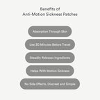 Kind Patches Anti-Motion Sickness Patches - Natural Relief for Motion Sickness - Ginger Root, Mint and Tangerine Peel - Easy Pre-Travel Use - 30 Count