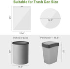 10 Gallon Trash Bags Drawstring, 1 Mil Thick White Garbage Bag for Office Kitchen, 75 Count
