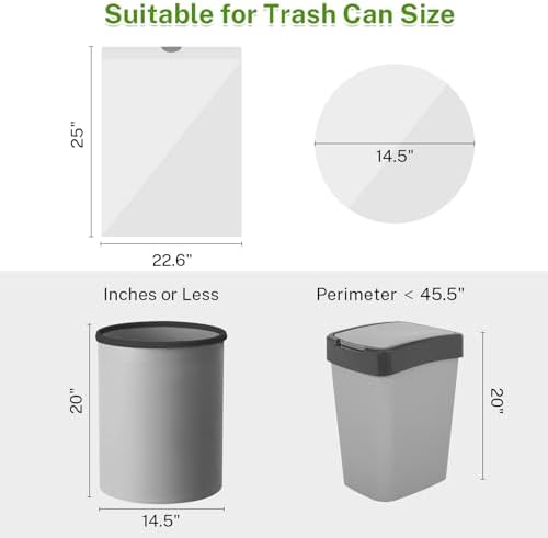 10 Gallon Trash Bags Drawstring, 1 Mil Thick White Garbage Bag for Office Kitchen, 75 Count