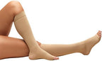 Truform Surgical Stockings, 18 mmHg Compression for Men and Women, Knee High Length, Open Toe, Beige, Medium