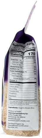 LOTUS FOODS Organic Brown Basmati Rice, 30 OZ