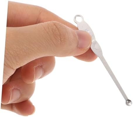 FOMIYES 2sets Stainless Steel Ear Scoop Deep Ear Wax Remover Tool Korean Design Tiny Scoop Spoon at Home 100pcs*2