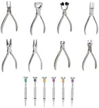 14 pcs Optical Eyeglass Repair Kit Eyeglass Repair Tools Optician's Optical Tool Kit Eyeglass Repair 6 pcs Screwdriver 8 pcs Pliers