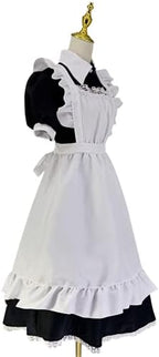 chigemianbaoba Womens French Maid Costume Anime Party Uniform Lolita Outfits Fancy French Apron Dress for Halloween Cosplay