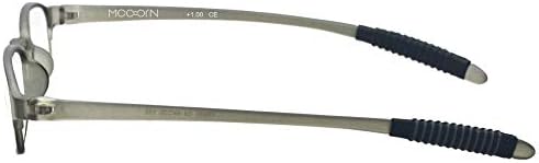 Gray Flexible Plastic 1.75 Diopters Reading Glasses,Lightweight Readers for Men and Women