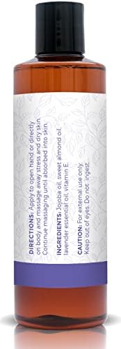 Lavender Massage Oil for Massage Therapy, Body Massage Lotion; Jojoba, Sweet Almond Oil for Skin, Vitamin E, and Pure Lavender Essential Oil, Body Oil Aceite para Masajes Relajantes