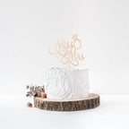 Miss To Mrs Cake Topper, Glitter Wedding Engagement Bridal Shower Bachelorette Party Decorations Supplies, Rose Gold