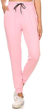 Leggings Depot Women's Jogger Track Cuff Sweatpants with Pockets for Yoga, Workout