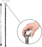 Dragon Claw Cane Walking Stick – Steampunk Clear Ball Stick for Halloween Costume, Wizard Staff, Cosplay Accessories, Party Dress or Photo Prop - Cane for Men and Women - Victorian Gothic Decor 37"