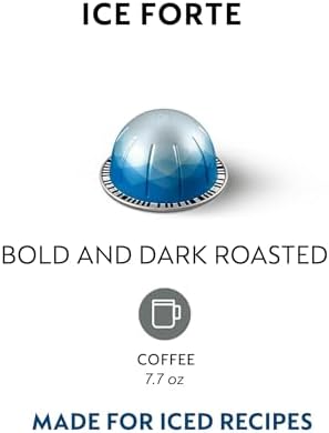 Nespresso Capsules Vertuo, Ice Forte, 30-Count Coffee Pods, Brews 7.8 oz.