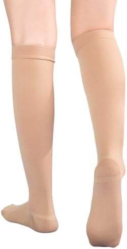 TOFLY® Compression Stockings (Pair), Grade Firm Support 20-30mmHg, Opaque, Unisex, Close-Toe Knee High Compression Socks for Varicose Veins, Edema, Shin Splints, Nursing, Travel