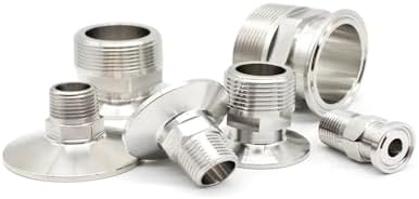 1/4" 3/8" 1/2" 3/4" 1" -4" NPT Male x 0.5" 0.75" 1.5" 2" -4" Tri Clamp Connector Pipe Fitting 304 316L Stainless Steel(2-NPT-K77.5,SUS316L) AIQFTGSNS
