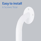 Medline White 24” Grab Bar for Shower & Bathtub, Independence Aid & Ease of Movement — For Elderly, Handicapped or Seniors, 300 lb. Capacity, 1 Bar