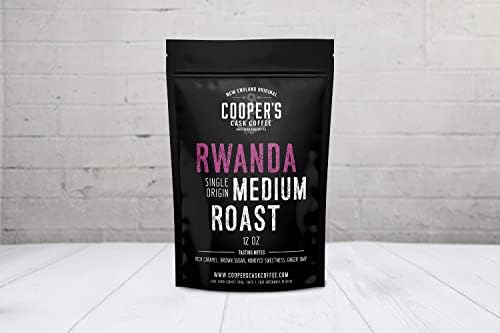 Rwanda Full Bodied Medium Roast Coffee Beans, Single Origin Whole Bean, 12 oz Bag