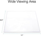 MagniPros (2PACK) Large Full Page 3X Premium Magnifying Sheet Fresnel Lens 7.5" x 10.5" with 2 Ruler Magnifiers +2 Bookmark Fresnel Lens Magnifiers for Reading Small Print & Low Vision Seniors
