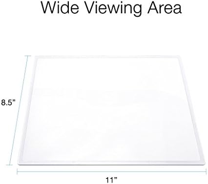 MagniPros (2PACK) Large Full Page 3X Premium Magnifying Sheet Fresnel Lens 7.5" x 10.5" with 2 Ruler Magnifiers +2 Bookmark Fresnel Lens Magnifiers for Reading Small Print & Low Vision Seniors