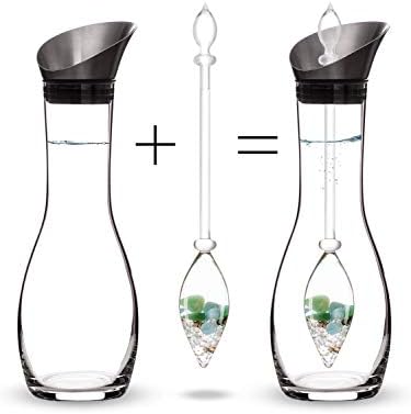 VitaJuwel Era Forever Young | Crystal Water Carafe with Aventurine, Aquamarine, Smoky Quartz & Clear Quartz