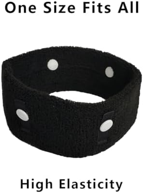 Comfort Oxygen Nasal Cannula Headband, Ear Protectors for Oxygen Tubing，Elastic Oxygen Cannula Headband to Prevent Ear Soreness (Black)