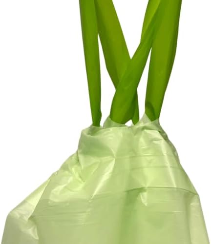 Responsible Products Kitchen Bin Liners, Certified Compostable, Heavy Duty Multipurpose Food Scrap Bags, Made from Compostable Materials (30 Gallon Drawstring, (18 Count))