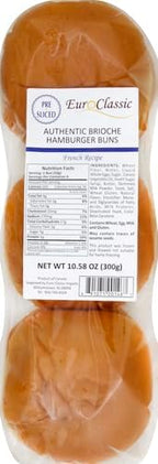 EURO CLASSIC IMPORTS Brioche Hamburger Buns 6 Count, 10.58 OZ
