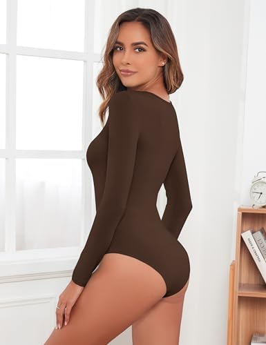 Women's Crew Neck Long Sleeve Bodysuits Basic Casual Going Out Cute Body Suits Fashion T-shirt 2025