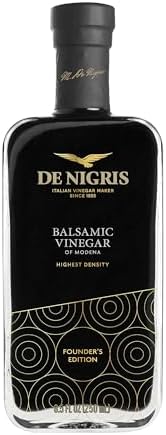 De Nigris Balsamic Vinegar Of Modena Excellence Line Founder's Edition Recipe (70% Grape Must) 8,5 Oz (250ml) | Balsamic Vinegar From Modena Italy Thick and Intense | Aged