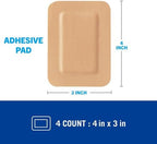 Nexcare Absolute Waterproof Adhesive Gauze Pad, One Size, 4 Count