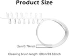 2pcs Washing Machine Cleaning Brushs, Flexible Bendable Slot Cleaning Brush 60cm(White)