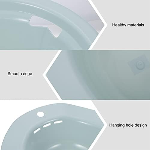EXCEART 1Pc Sitz Bath Postpartum Care Treatment Wash Basin Seat Sitz Bath Squat Basin for Elderly Pregnant Women Men (Blue)