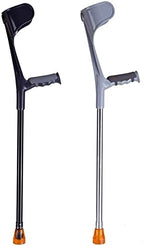 KADEUX Aluminum Adults Crutches, Folding Forearm Crutch Travel Elbow Crutches, Youth Crutches Portable Walker, Height Adjustable, Black (Color : Black)