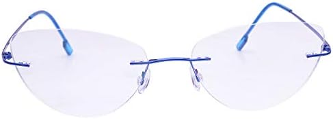 Jcerki Cat Eye Transition Reading Glasses Rimless Photochromic Gray Readers Eyeglasses