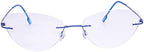 Jcerki Cat Eye Transition Reading Glasses Rimless Photochromic Gray Readers Eyeglasses