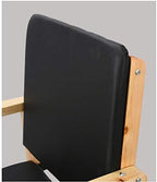 Elderly Comfortable Wooden Commode Chair, Bathroom Stool One-Piece, Elderly/Pregnant Woman Independence & Safety Aid