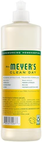 MRS. MEYER'S CLEAN DAY Liquid Dish Soap, Honeysuckle Scent, 16 Fl Oz Bottle - 3 Pack