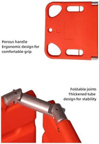 Folding Plastic Spinal Board Stretcher, Water-Floatable Lightweight Rescue Stretcher, Compact Foldable Design for Outdoor and Emergency Evacuation (4-Fold)
