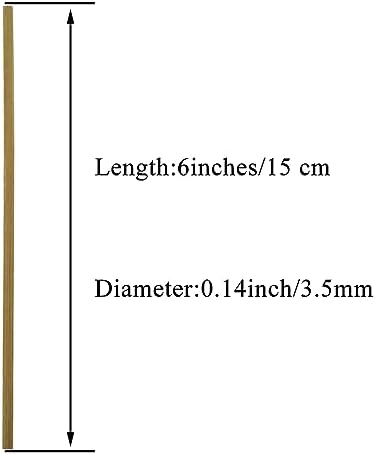 HAHIYO 6inches/15cm 80-Count Carbonized Bamboo Wood Lollipop Stick - Wood Cake Pop Stick Treat Stick Sucker Stick Candy Apple Stick for Lollipop Hard Candy Chocolate Christmas Children