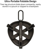 OutIn Ultra-Portable Foldable Coffee Stand with Carabiner, Stable Portable Espresso Machine Holder, Aluminum Unibody Design, Clip-On Carabiner for Easy Carrying, Fit Mino, Nano