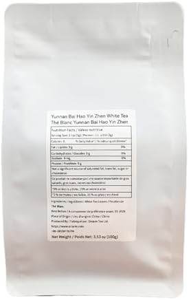 Oriarm Imperial Yunnan Silver Needle White Tea Loose Leaf - Bai Hao Yinzhen Chinese Silver Tips Tea- Caffeine Level Low - 100g (3.53-ounce)