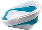 SAMMART 9.5L (2.5 Gallon) Collapsible Rectangular Handy Basket/Bucket (White/Ceramic Blue)