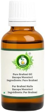 R V Essential Pure Brahmi Oil 5ml (0.169oz)- Bacopa Monnieri (100% Pure and Natural Rare Herb Series)