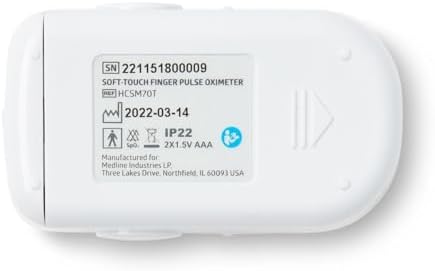 Medline Soft-Touch Bluetooth Fingertip Pulse Oximeter, One Each