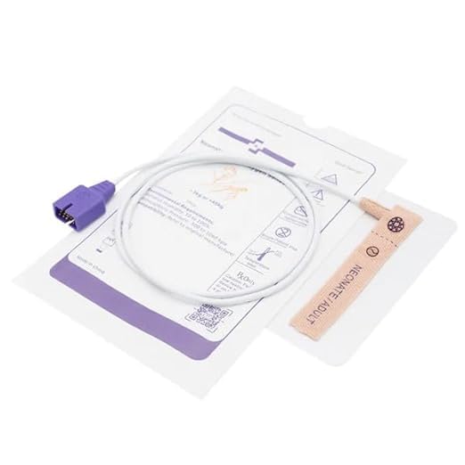 Compatible Nellcor MAX-N Probe, 12pcs Disposable Neonate/Adult Electronic Sensor, Adhesive Tape Sensor 9 Pins 3.3 ft