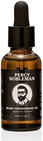 Percy Nobleman Beard Oil 99% Naturally Derived Signature Scented Blend. Beard Conditioning Oil With a Special Mixture of Quality Ingredients that Softens and Conditions your Facial Hair - 1 Fl Oz